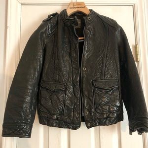 Madewell Leather Moto Jacket Size Small